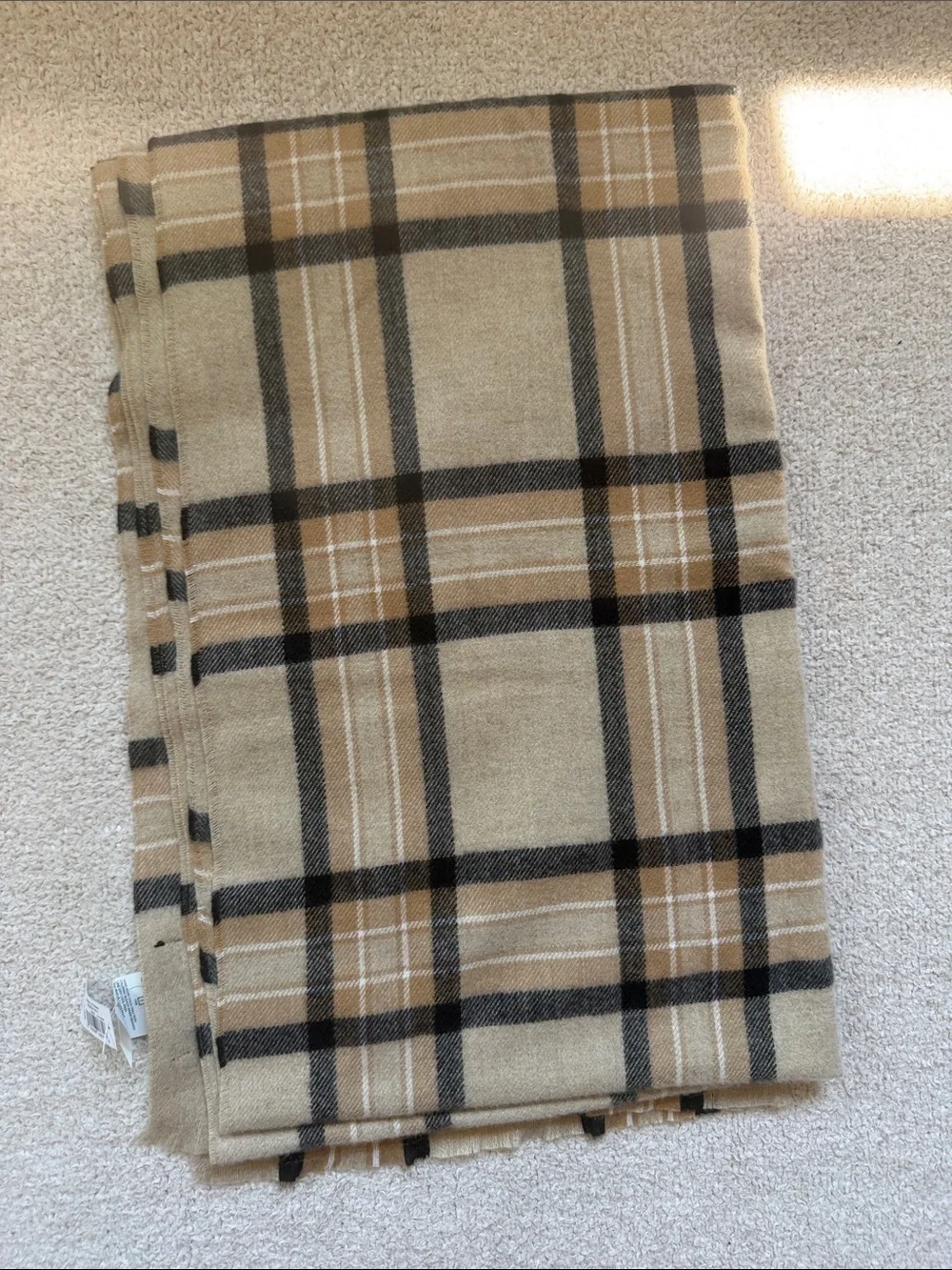 NWT Banana Republic Plaid Scarf - maverick tan